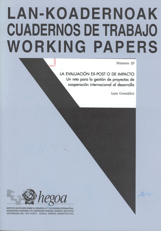 Portada La evaluacion ex-post o de impacto : Un reto para la gestión de proyectos de cooperación internacional al desarrollo