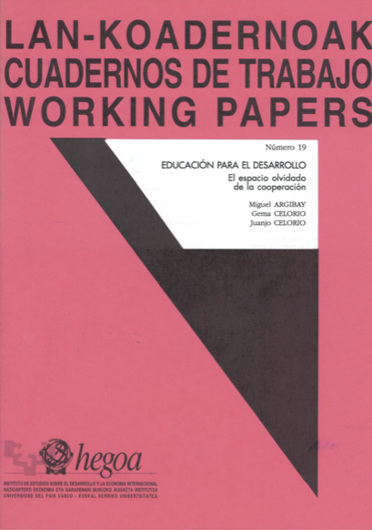 Educación para el desarrollo : El espacio olvidado de la cooperación