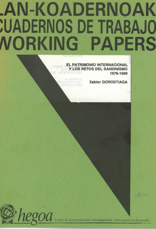 Portada El patrimonio internacional y los restos del sandinismo 1979-1989