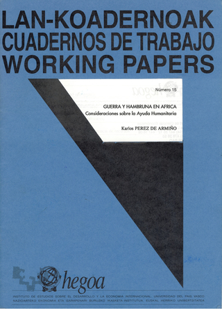 Portada Guerra y hambruna en África : Consideraciones sobre la ayuda humanitaria