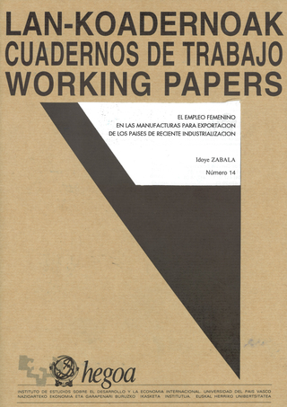 Portada El empleo femenino en las manufacturas para la exportación de los países de reciente industrialización