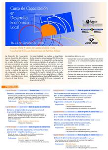 Curso de capacitación en desarrollo económico local