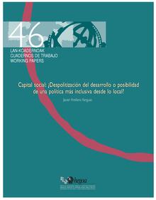 Capital social: ¿despolitización del desarrollo o posibilidad de una política más inclusiva desde lo local?