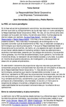 La responsabilidad social corporativa y las empresas transnacionales