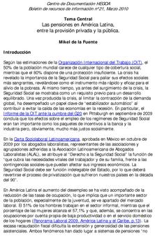 Las pensiones en América Latina, entre la provisión privada y la pública