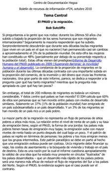 El PNUD y la migración