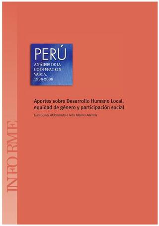 Portada Perú: Análisis de la Cooperación Vasca, 1998-2008: Aportes sobre Desarrollo Humano Local, Equidad de Género y Participación Social