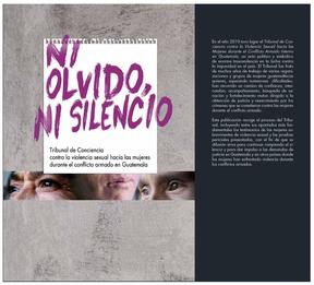 Ni olvido, Ni silencio: Tribunal de Conciencia contra la Violencia Sexual hacia las Mujeres durante el conflicto armado en Guatemala