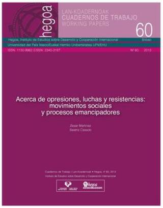 Portada Acerca de opresiones, luchas y resistencias: movimientos sociales y procesos emancipadores = Zapalkuntzaz, borrokaz eta erresistentziaz: jendarte-mugimenduak eta prozesu askatzaileak