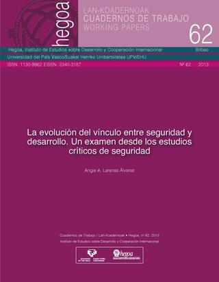 Portada La evolución del vinculo entre seguridad y desarrollo. Un examen desde los estudios críticos de seguridad