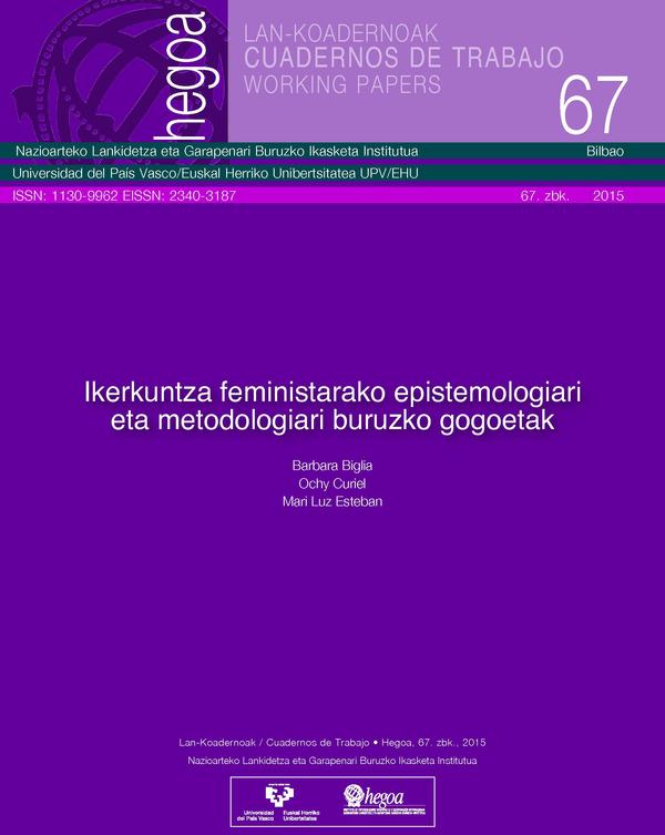 Ikerkuntza feministarako epistemologiari eta metodologiari buruzko gogoetak