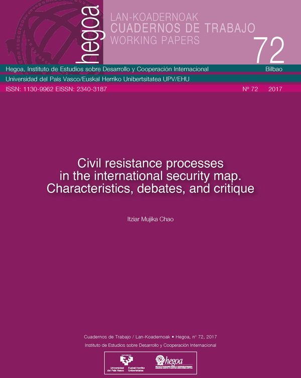 Portada Civil resistance processes in the international security map: Characteristics, debates and critique