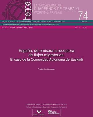 Portada España, de emisora a receptora de flujos migratorios: El caso de la Comunidad Autónoma de Euskadi