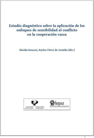 Portada Estudio diagnóstico sobre la aplicación de los enfoques de sensibilidad al conflicto en la Cooperación Vasca