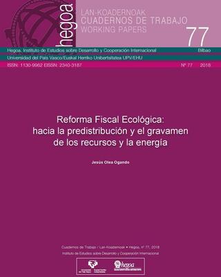 Portada Reforma fiscal ecológica: Hacia la predistribución y el gravamen de los recursos y la energía