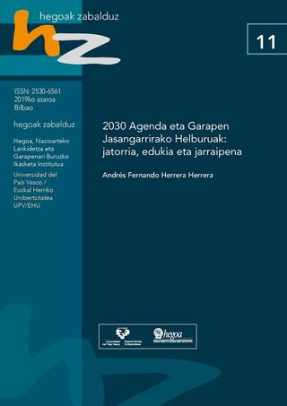 Portada 2030 Agenda eta Garapen Jasangarrirako Helburuak: jatorria, edukia eta jarraipena