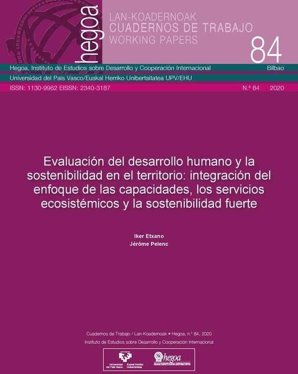 Evaluación del desarrollo humano y la sostenibilidad en el territorio: Integración del enfoque de las capacidades, los servicios ecosistémicos y la sostenibilidad fuerte