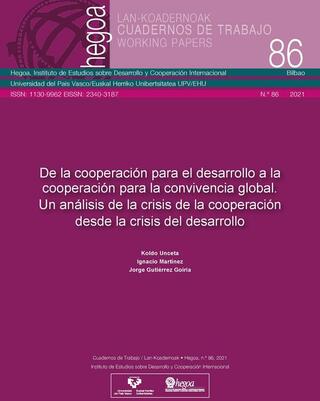 Portada De la cooperación para el desarrollo a la cooperación para la convivencia global. Un análisis de la crisis de la cooperación desde la crisis del desarrollo