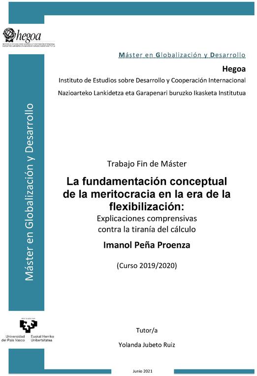 La fundamentación conceptual de la meritocracia en la era de la flexibilización: explicaciones comprensivas contra la tiranía del cálculo