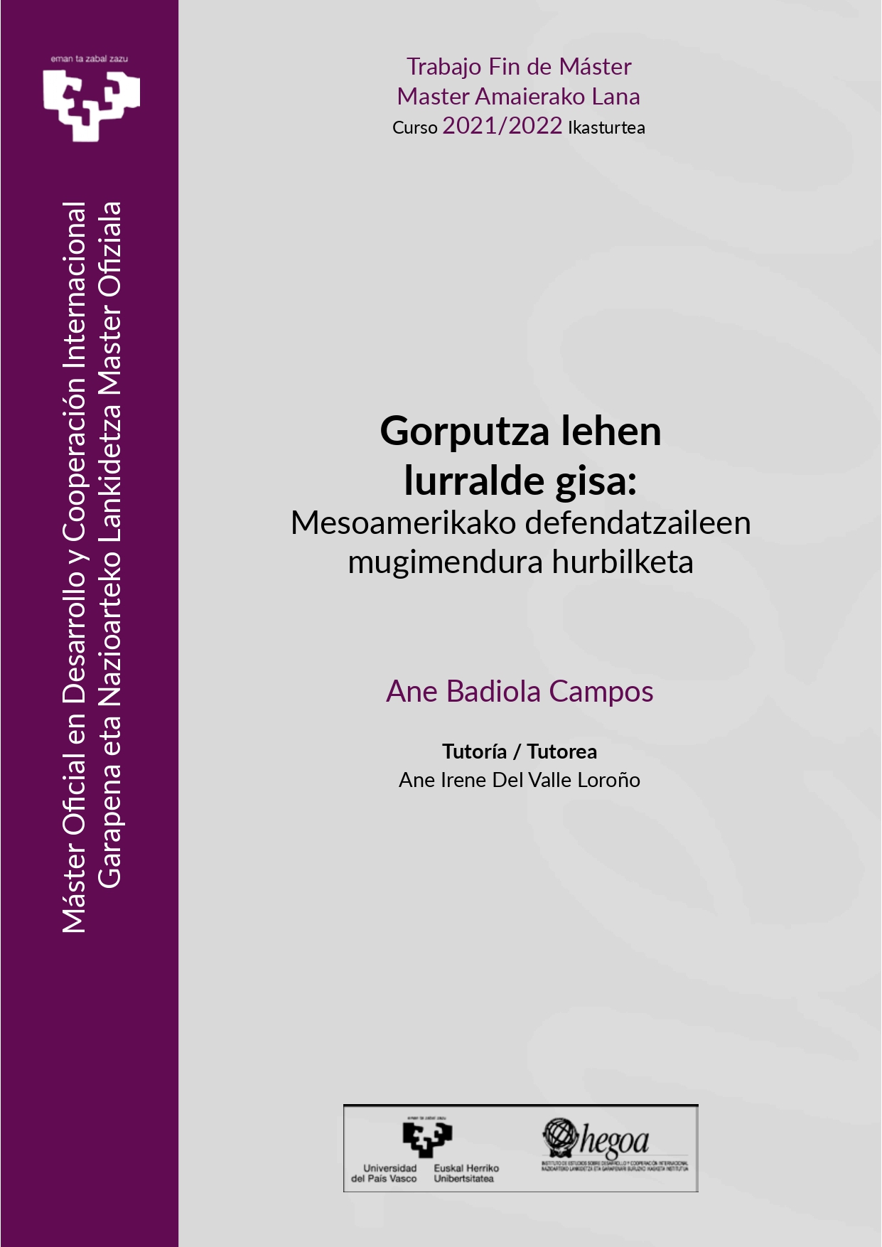 Gorputza lehen lurralde gisa:Mesoamerikako defendatzaileen mugimendura hurbilketa