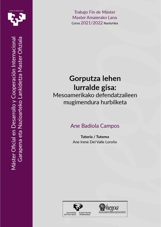 Portada Gorputza lehen lurralde gisa:Mesoamerikako defendatzaileen mugimendura hurbilketa