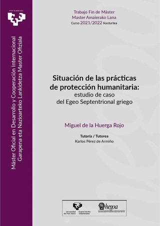 Portada Situación de las prácticas de protección humanitaria: estudio de caso del Egeo Septentrional griego