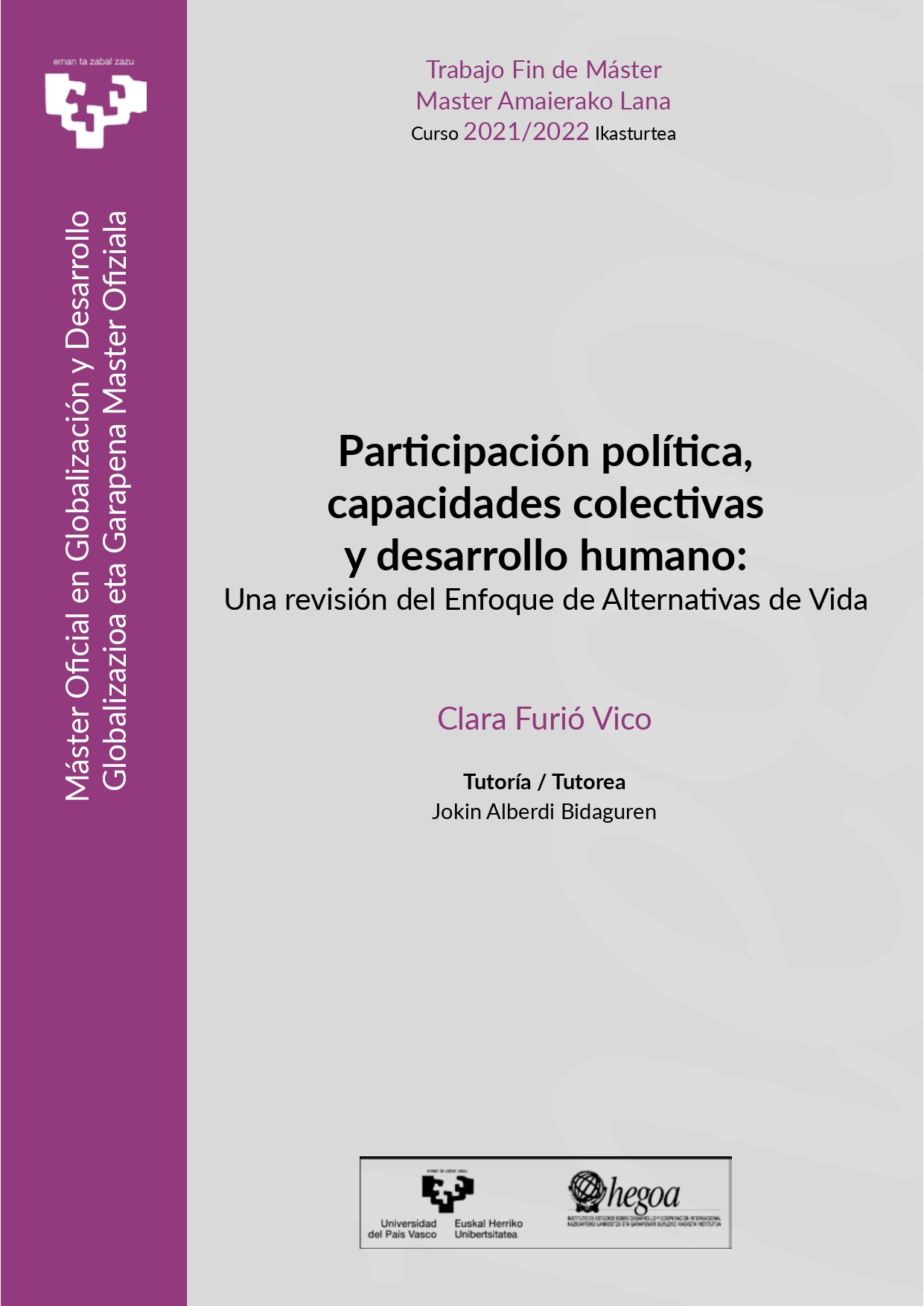 Participación política, capacidades colectivas y desarrollo humano. Una revisión del Enfoque de Alternativas de Vida 