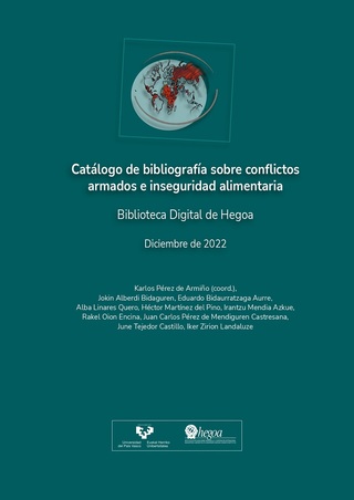 Portada Catálogo de bibliografía sobre conflictos armados e inseguridad alimentaria