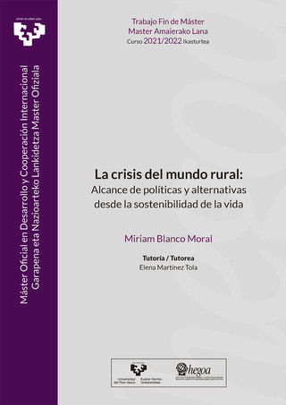 Portada La crisis del mundo rural: Alcance de políticas y alternativas desde la sostenibilidad de la vida