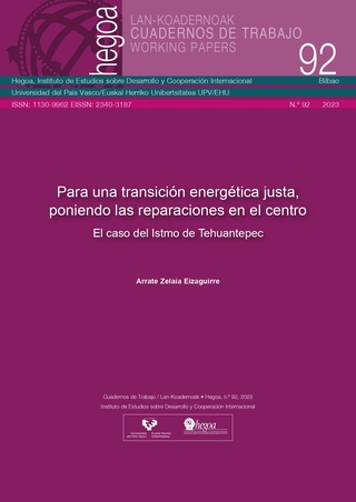 Portada Para una transición energética justa, poniendo las reparaciones en el centro. El caso del Istmo de Tehuantepec