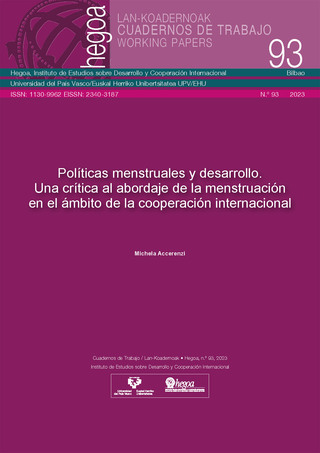 Portada Políticas menstruales y desarrollo. Una crítica al abordaje de la menstruación en el ámbito de la cooperación internacional