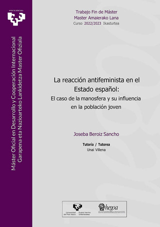 Portada La reacción antifeminista en el Estado español: El caso de la manosfera y su influencia en la población joven 