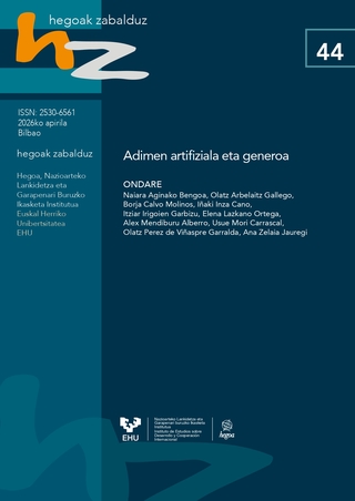 Portada Adimen artifiziala eta generoa